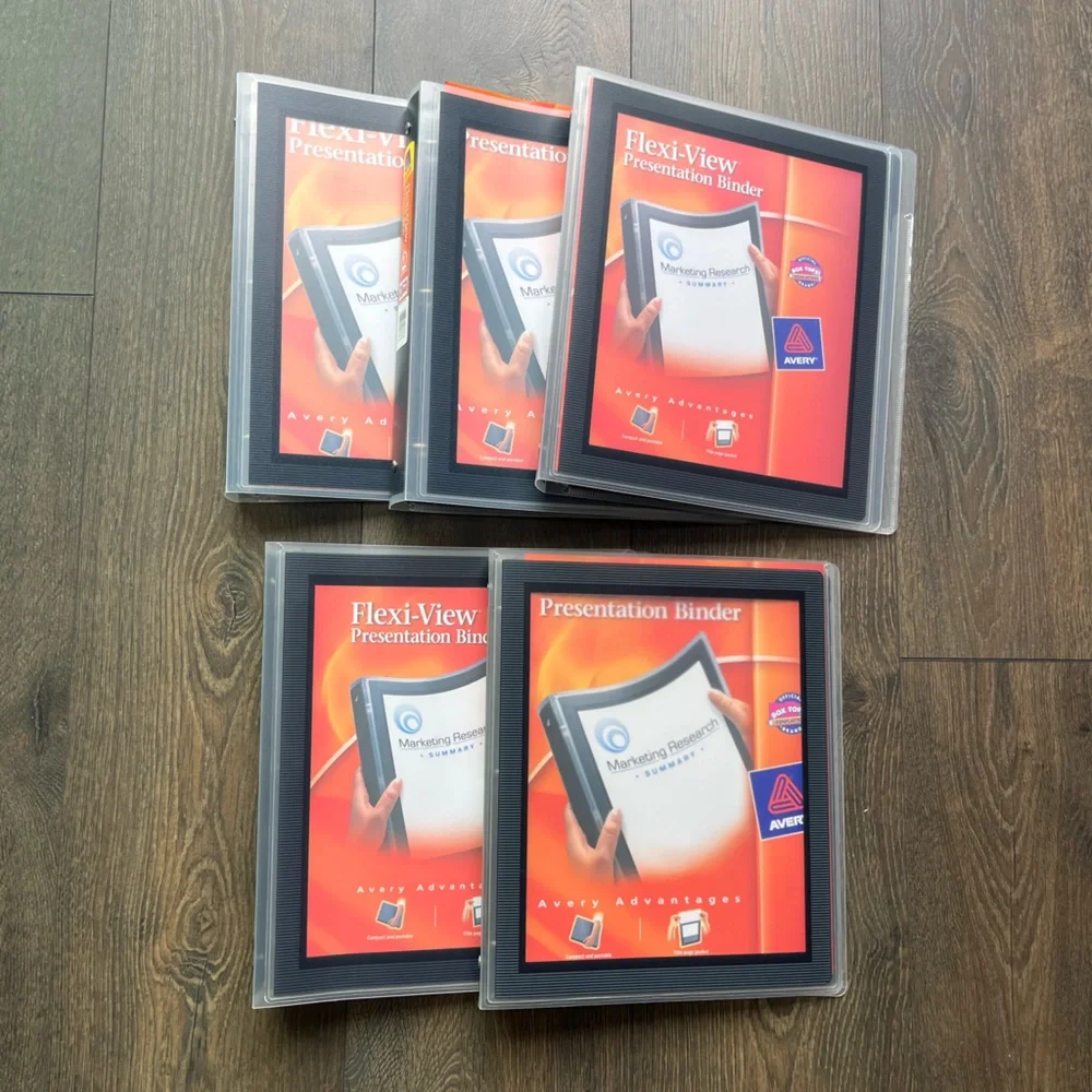 5 Avery Flexi-View Presentation Binders